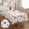 iEvery Tablecloth Spring Washable, Floral Butterfly Garden Tablecloth Rectangular Weatherproof
