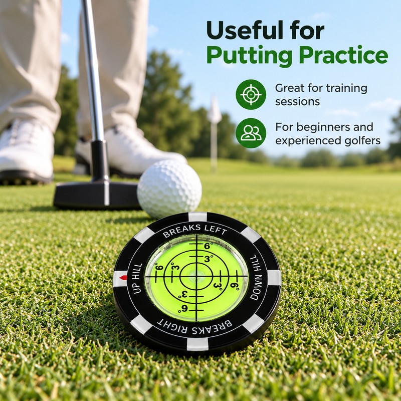 Golf Green Reader Ball Marker JJ024 – 1.57-Inch Bubble Level