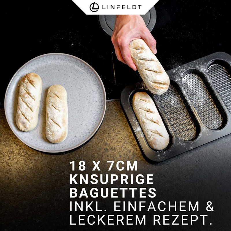 LINFELDT® Mini Baguette Baking Mould 18 x 7 cm –