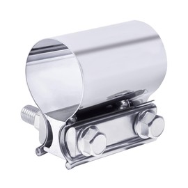 iolory Car Exhaust Pipe,Muffler Repair Kit,Car Accessories,Butt Joint Band Exhaust Clamps Stainless Steel,Muffler Clamp Lap Joint Exhaust Band Clamp,Suitable for Most Cars,Trucks,Vans,SUVs (2 Inch)