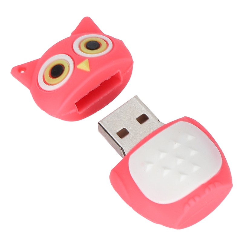 Cartoon U Disk Pink Owl Appearance High Speed Bulk Storage