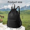 Sonicefit Drawstring Backpack Sports Gym Bag, Water-Resistant String Bag Cinch