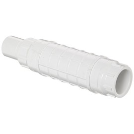 Spears S118 Series PVC Pipe Fitting, Repair Coupling with EPDM O-ring, White, 1" Spigot x 1" Socket