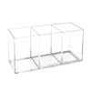 Daxilonyz Acrylic Cutlery Organizer, 3-Sectio Clear Plastic Utensil Storage Caddy
