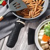 8 piezas de silicona para mango caliente, soporte antideslizante para