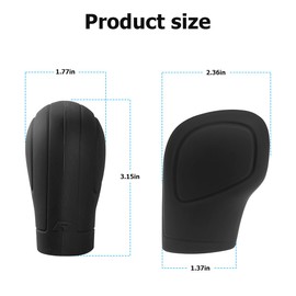 zipelo 2 Pack Car Gear Shift Knob Cover, Anti-Slip Auto Knob Gear Stick Protector, Comfortable Silicone Handbrake Shifter Cover for Men Women, Universal Vehicle Interior Accessories