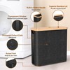 Toilet Paper Storage with Bamboo Lid, 33.8L Foldable Toilet Paper