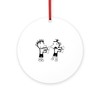 CafePress Wimpy Kid Dancing Round 4" MDF Holiday Ornament