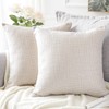 Artscope Cushion Covers Set of 2 Linen Decorative Square Pillowcases