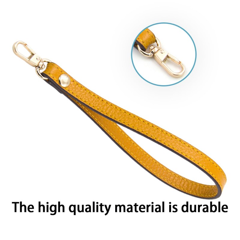 AIMALL Leather Litchi Pattern Cowhide Puppy Buckle Wrist Strap, 7.48