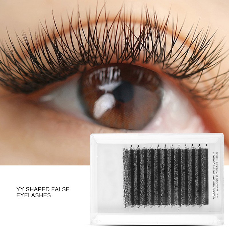 0.07mm YY Shaped Dense False Eyelashes Eyelash Extension Grafting False