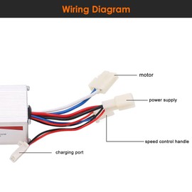 VGEBY 12 V 250 W Aluminium Alloy Brushed Speed Controller Accelerator Pedal Set for Electric Bicycles Tricycles Motorcycles Electric Bicycles