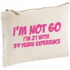 Lolmugs I'm Not 60, 60th Birthday Cotton Make-Up Gift Bag