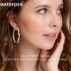 WATEFOER 5 mm Wide Hoop Earrings Gold for Women S925