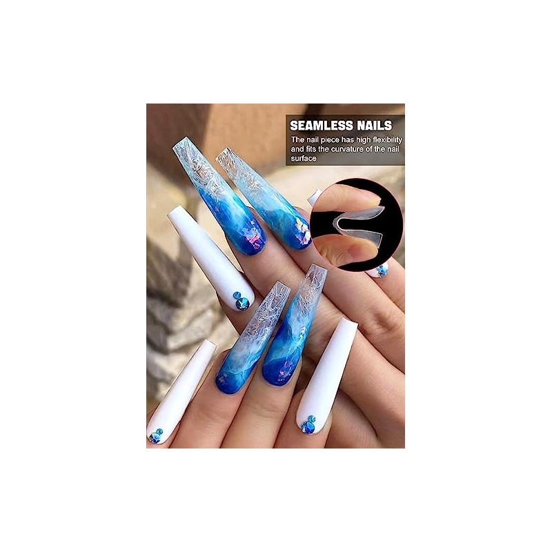 EBANKU Juego de 120 extensiones de gel de polietileno con
