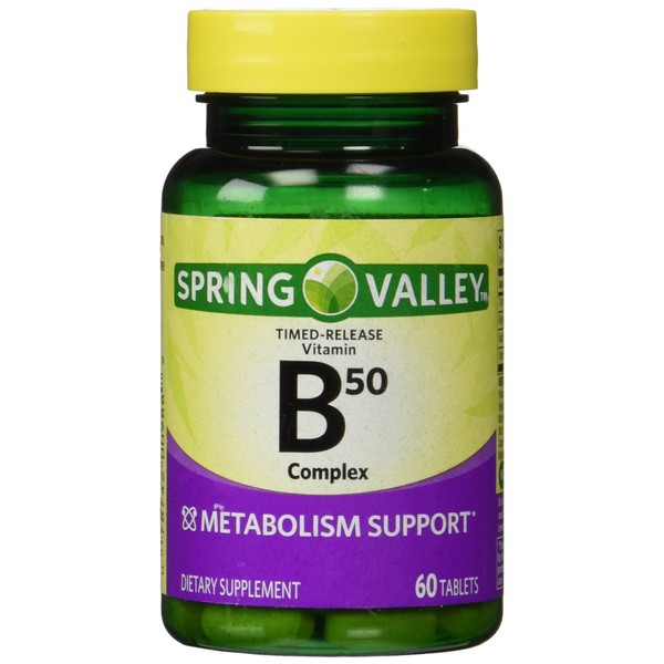 Spring Valley - Vitamin B-Complex B50, Timed Release, 60 Tablets
