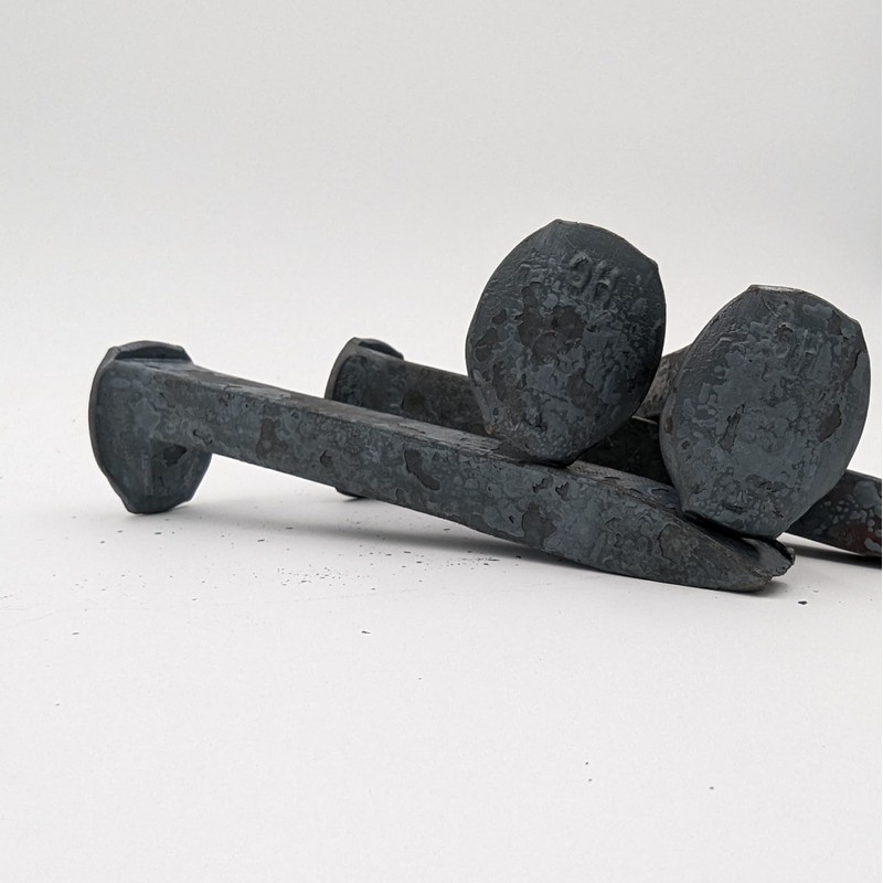 2 Railroad Spikes, Unused, High Carbon Steel, 5/16” x 6.5”,