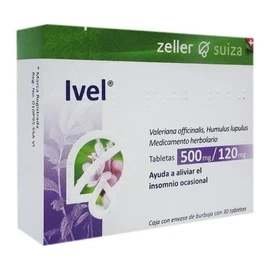 IVEL | Ingredientes naturales: Valeriana Officinallis, Humulus Lupulus | 30 dias | 500 Mg | 30 tableta.