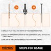 KENDO 5PCS Countersink Drill Bit Set, High Speed Steel Countersink