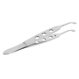 IWOWHERO Ergonomic Eyelid Tweezers for Men Precision Steel Tool for Eyebrow Lash and