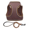 Best Answer Pet Leash Harness Lead Set, Brown, Large Size,