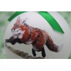 W010 Hand-made Christmas Ornament - cute running red FOX