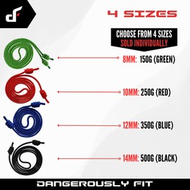 Flow Rope for Fitness Exercise - 14mm Double Braid 9ft Adjustable Length Jump Ropes - Home or Gym Training Workout for Men and Women (Black)