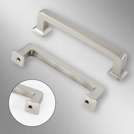 Getjansi 10 Pack Cabinet Pulls 6-1/4 Inch(160mm) Hole Centers Drawer Hardware Kitchen for Cupboard Handles, Brushed Satin Nickel