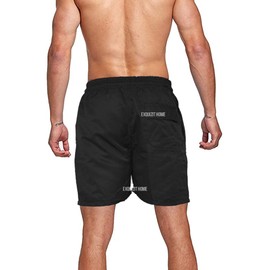 Men’s Short Swimming Beach Holiday Trunk Mesh Lined Holiday Surf Board Cargo Short Quick Dry Short Black Medium Only