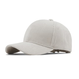DENISH Gorra Tipo Pana con Broche Ajustable. Gorra de béisbol unitalla para Hombre y Mujer. Cachucha de Material Premium, Casual, cómoda y Ligera, Ideal para Regalar (MX/US, Alfa, Talla única, Beige)