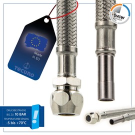 KTW-A-DVGW Sanitary Connection Hose 3/8 QV x Pipe Connector Diameter 10 mm x 200 mm