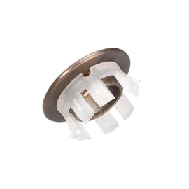 DTGN 30 x 13.5mm (D x D) Sink Overflow Cover Good for Bathroom Kitchen Sink Copper Insert In Hole Round Caps - Brassington