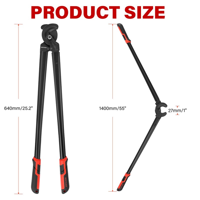 MAXPOWER Cable Cutters, 25-Inch Heavy Duty Cable Cutter for Aluminum,