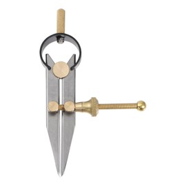 sourcing map Spring Joint Caliper 3 inch / 75mm Steel Spring Divider Caliper with Brass Fulcrum for Metalworking Geometry Drawing Woodworking, Flat Leg