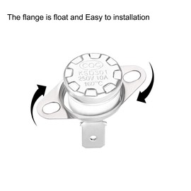 uxcell KSD301 Thermostat 160°C/320°F 10A Normally Closed N.C Adjust Snap Disc Temperature Switch 2pcs