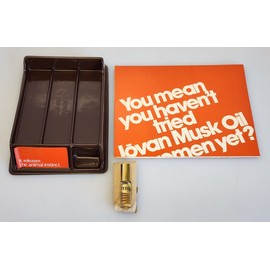Jovan Vintage 1972 JOVAN MUSK OIL Perfume For Women, 1/8 FL OZ TESTER & DISPLAY STAND