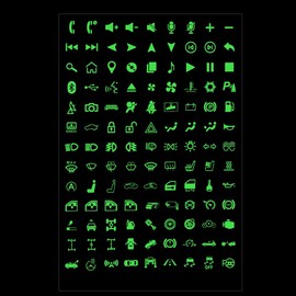Multifunction Button Stickers, Luminous Car Sticker, Light Stickers, Automatic Decal Sticker, Rocker Switch Label, Circuit Panel Decals