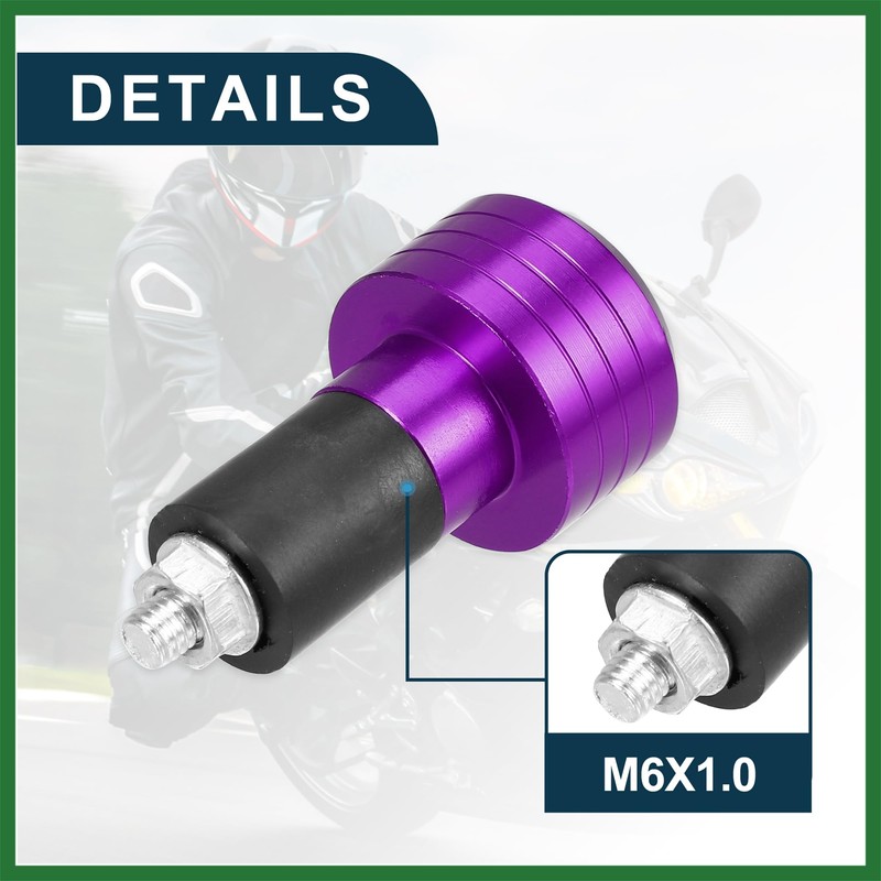 Motoforti Motorcycle Handlebar End Plug Aluminum Alloy 7/8" 22mm 30mm