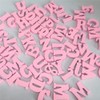 Healifty 100pcs Wooden Alphabet Letters Decorative Pink Wooden Letters for