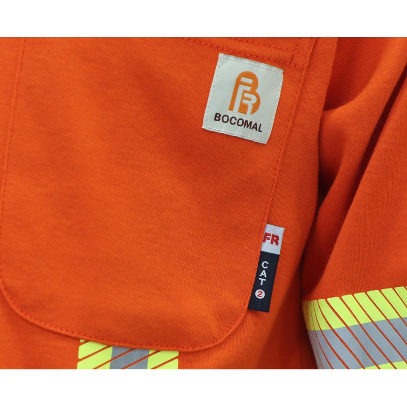 BOCOMAL FR Shirts High Visibility/Hi Vis Reflective Flame Resistant/Fire Retardant