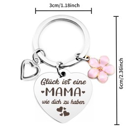 Prrivnix Mother's Day Gifts For Mum Keyring Mum Gifts For Mum Best Mum Gift Christmas Day Gifts For Mother, Glück Ist Eine Mama wie Dich zu haben.