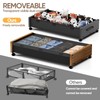 KITHELP Wooden Under Bed Storage with Wheels, 80L Extra-large Rolling