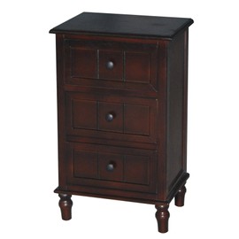 Décor Therapy Three drawer accent table, Walnut