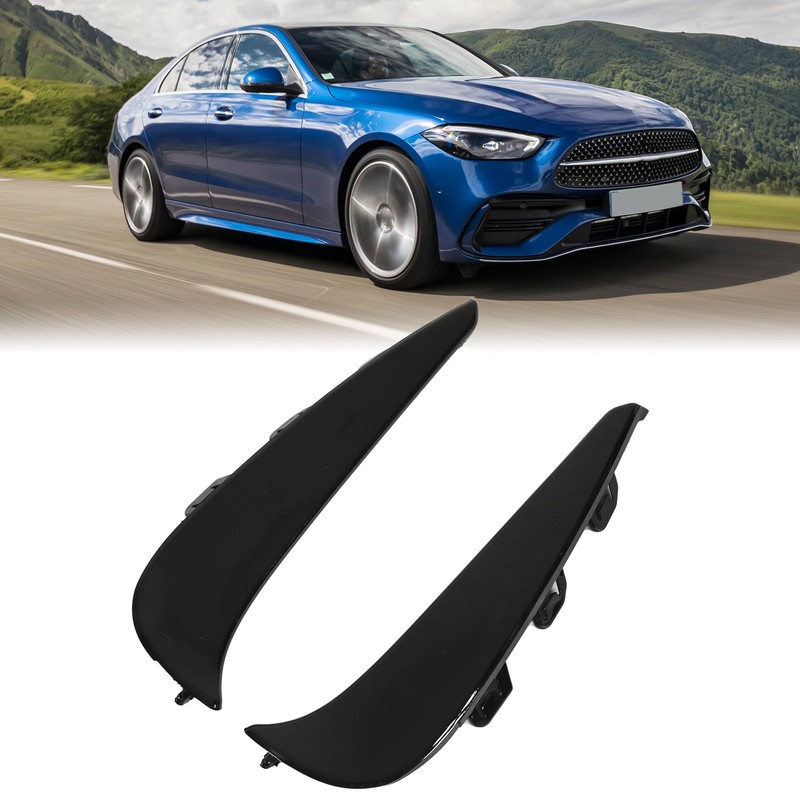 Gloss Black Front Bumper Fog Grille Ari Vent Cover Trims