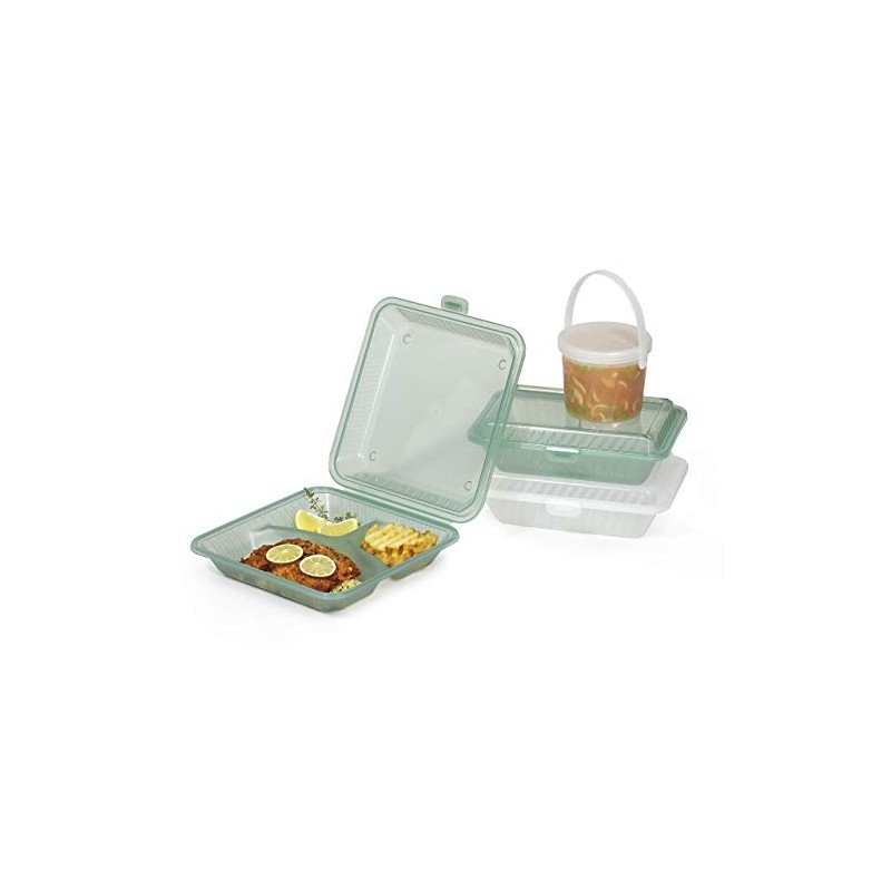 G.E.T. EC-07-1-JA-EC Handled Take-Out Soup Container, 12 Ounce, Jade (Set