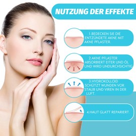 240 Stück Pickel Patch Pimple Patch Acne Patch Hydrokolloid Mit Teebaumöl Und Salicylsäure Unsichtbare Natürliche Akne Patches Tag Und Nacht 2-In-1 Wasserdicht Absorptions