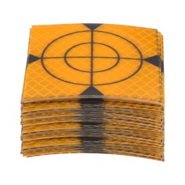 HARFINGTON 60pcs Survey Reflector Sheets 60x60mm Self-Adhesive Reflective Tape Survey Target Mark for Total Stations, Yellow
