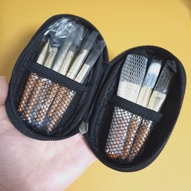 9-Piece Makeup Brush Set with Black Pouch Included