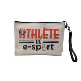 Tasche aus Leinen – Kollektion Geek Computer Spiele Video Humor Witz Programmierer Entwickler – Kosmetiktasche aus Leinen in Leinenoptik – Kulturbeutel – Geldbörse, E-Sport, 23.5 x 15 cm,
