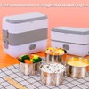 Tuehakny Portable Self Cooking Electric Lunch Box, Mini Rice Cooker,